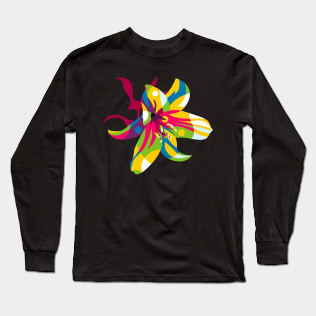 Lily Flower Long Sleeve T-Shirt by wpaprint